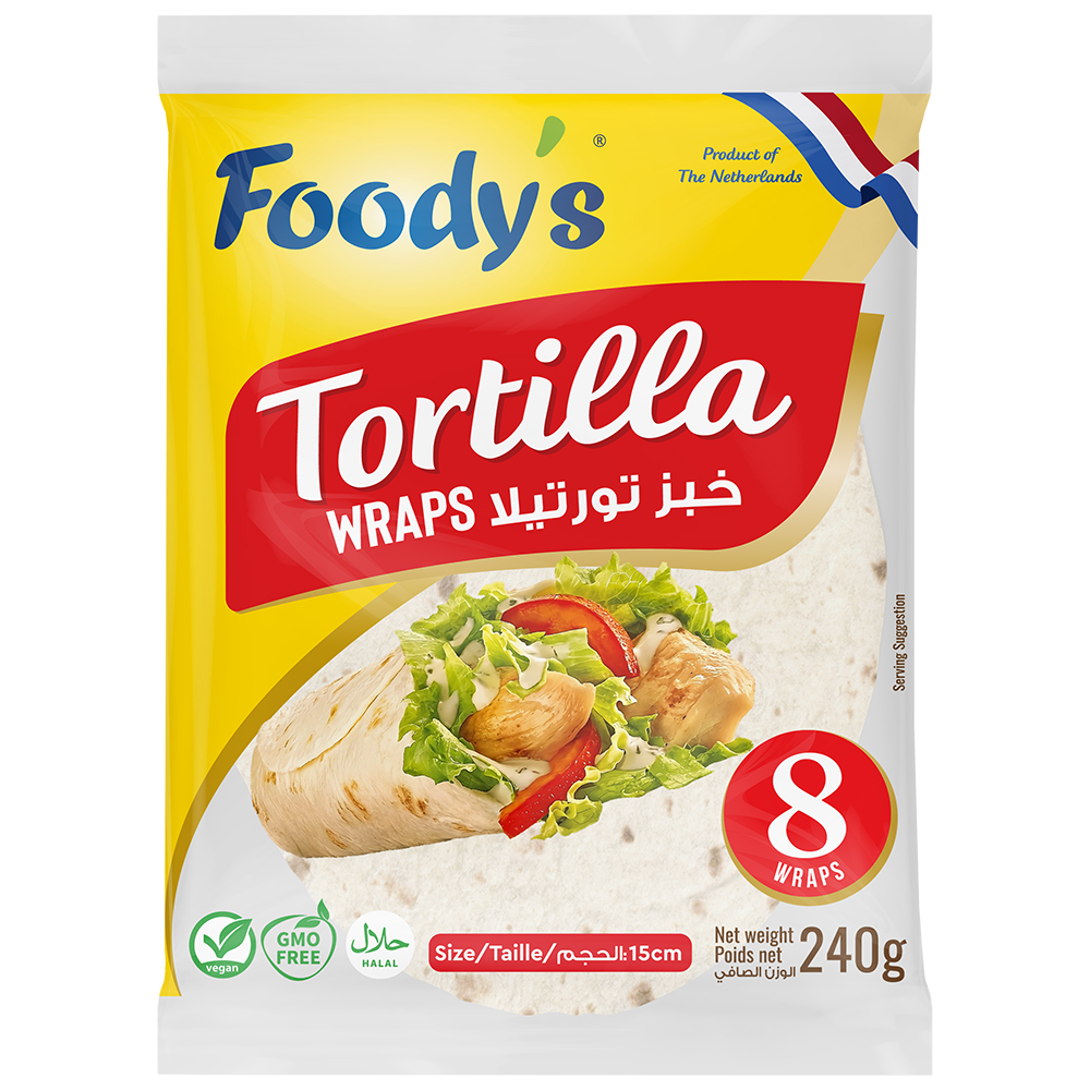 Foody's Food-Tortilla Plain Flour Wraps 8x15cm