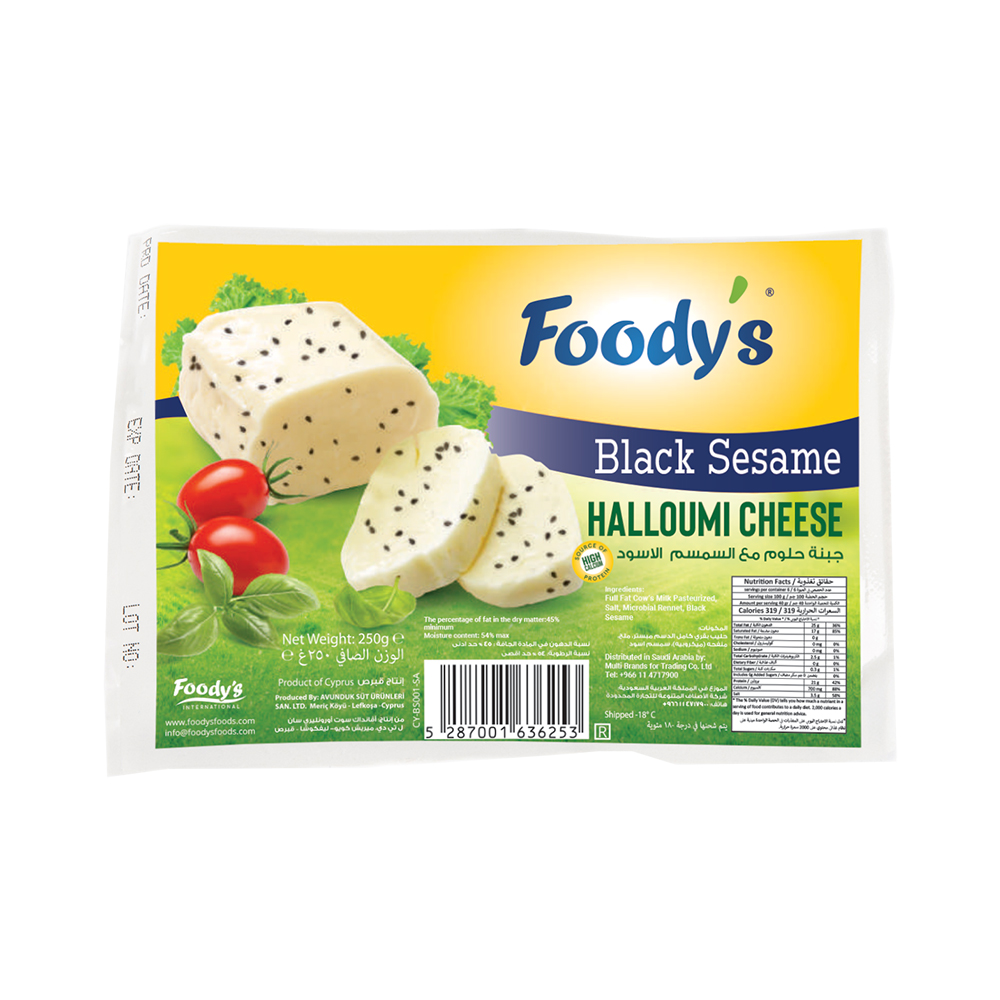 Foody's Food-Halloumi Cheese Black Sesame 
