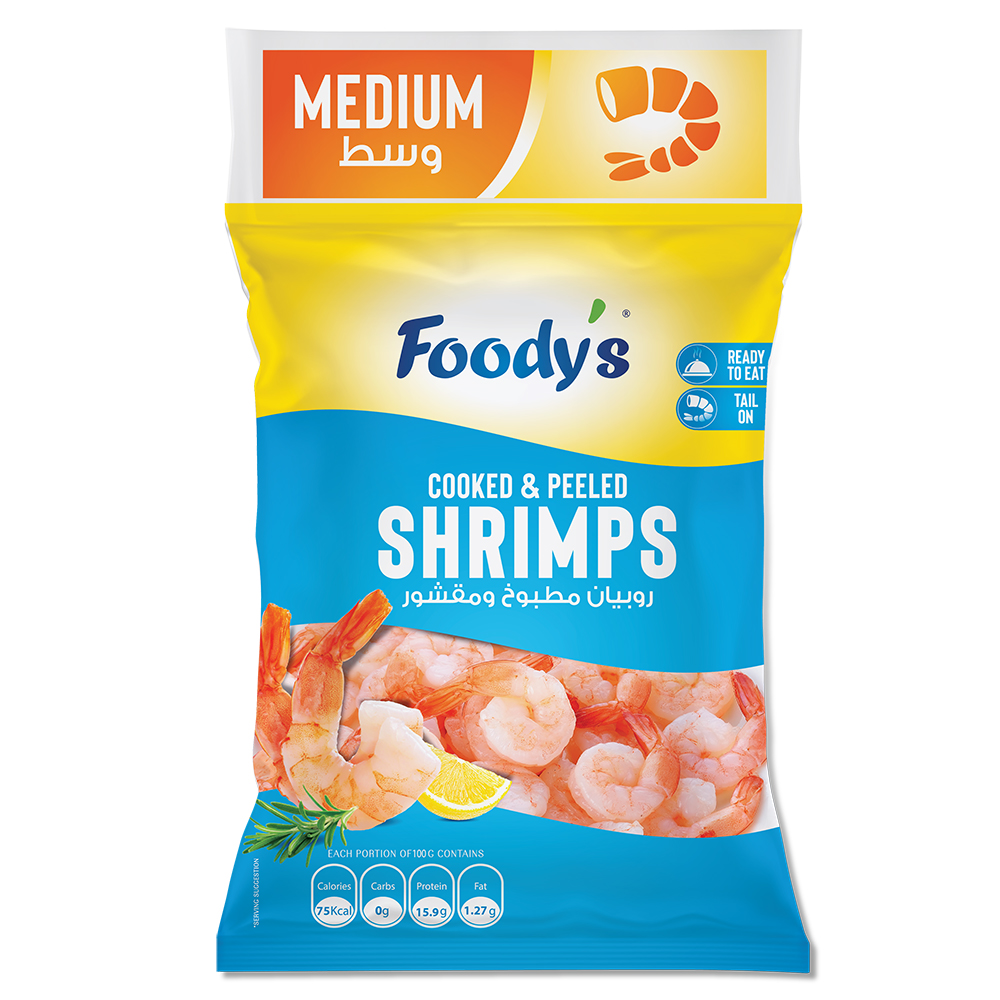Foody's Food-Cooked & Peeled Shrimps Medium