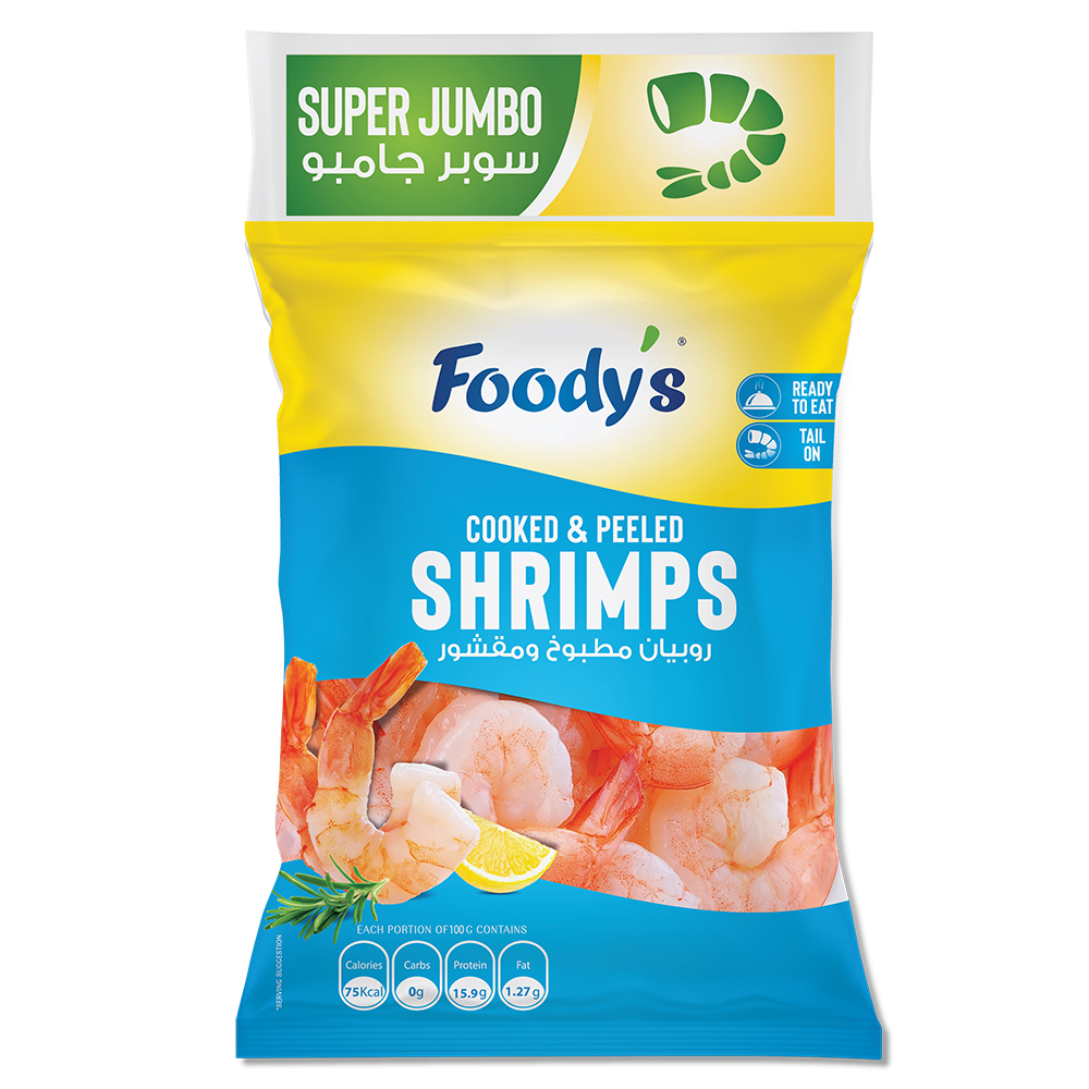 Foody's Food-Cooked & Peeled Shrimps Super Jumbo